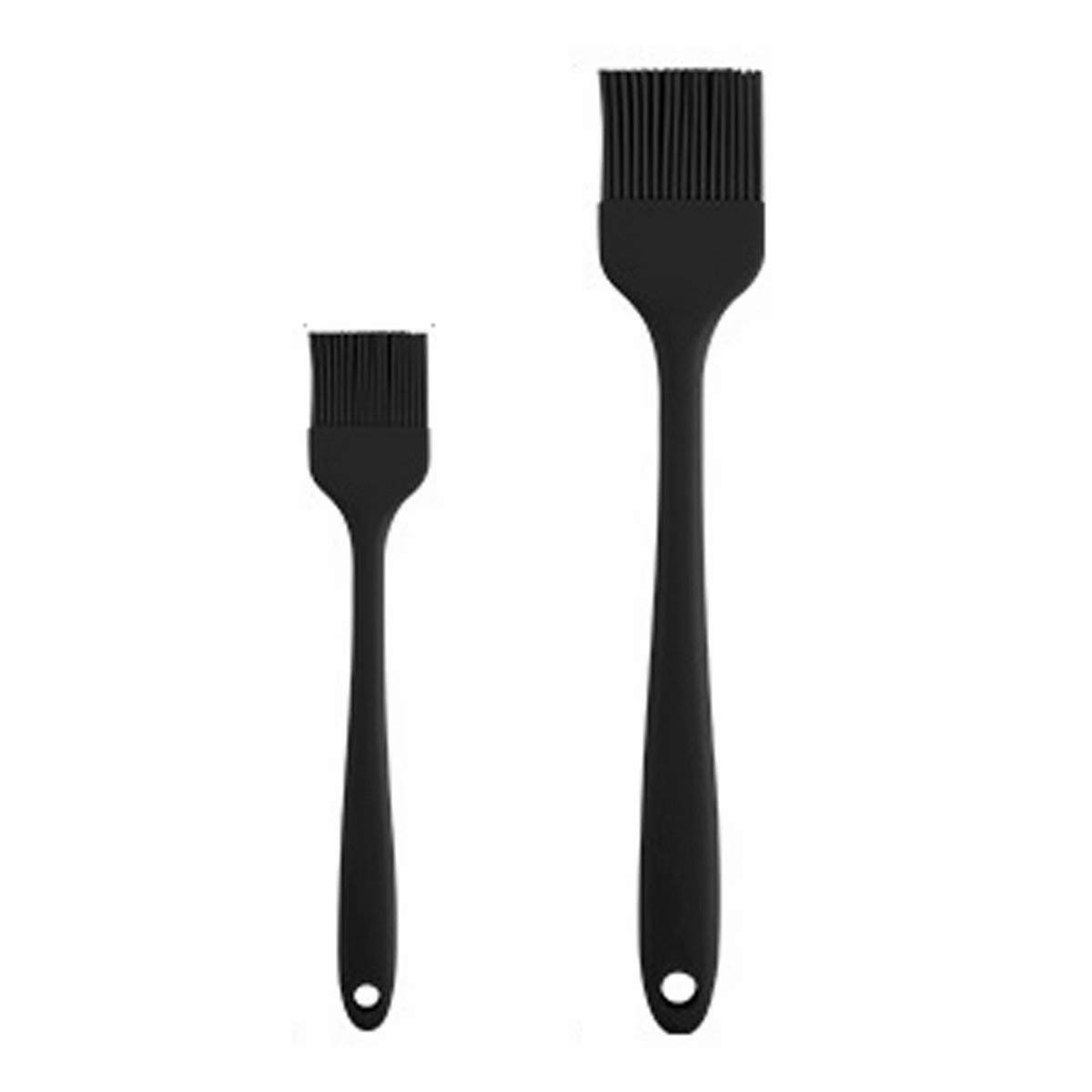 KMHZ Pastry Brush, 2pack Kitchen Brush for Cooking, Baking, Barbecue - BPA Free (Black)