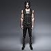 Punk Rock Man Cotton Leather Belt Sleeveless T-Shirt Front Strap Vest Bandage Casual Tank Tops (M) Black