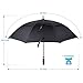 62 Inch Automatic Open Golf Umbrella - Extra Large Oversize Double Canopy Vented - 210T Teflon Rain Repellant Protection Sun, Rain, Sports - Windproof Waterproof Stick Umbrellas, Formal Black
