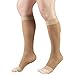 Truform Sheer Compression Stockings, 15-20 mmHg, Women's Knee High Length, Open Toe, 20 Denier, Beige, Medium