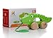 Wooden Pull Along Crocodile Toy - Beautiful Crocodile Pull Along Toy For Baby Boy & Girl - The Best Toy For 1-Year Olds and up- Outdoor & Indoor Toy For Babies & Toddlers- Child Safe