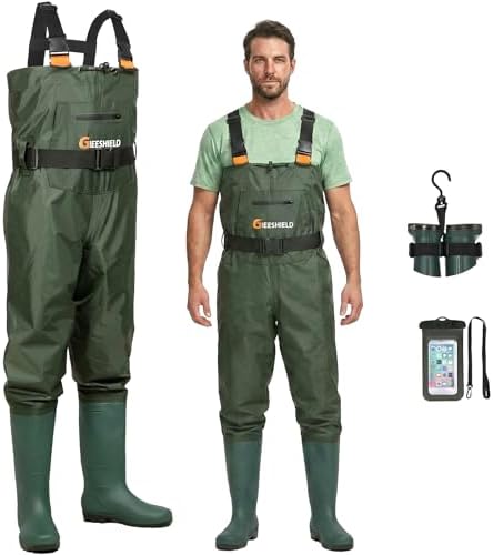 Ouzong Bootfoot Fishing Chest Waders Waterproof Hunting Camo Green US Kids Size1 Amazon.com: Ouzong Bootfoot Fishing Chest Waders for Men  main image 3