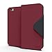 iPhone 6S Plus Case, Cellto PU Leather Wallet Cover Stand and Reversible Magnetic Flap [Lifetime Warranty] Flip Cover for iPhone 6 Plus (2014) / 6S Plus (2015) - Wine/Black