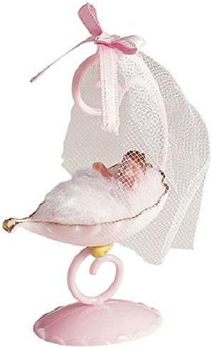 Loisirs Creatifs Decorations De Gateau Napravi Rs Decor Gateau Bapteme Berceau Rose 11 Cm Pvc Mondial Fete