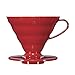 Hario V60 Plastic Coffee Dripper, Size 02, Red