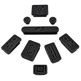Insten® 9-pieces Anti-dust Silicone Plug Cup Compatible With Apple® MacBook® Pro, Black