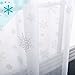 White 63 inch Long Sheer Curtains with Snowflake Design Drapes Christmas Winter Rod Pocket Snow Window Curtains 2 Panels