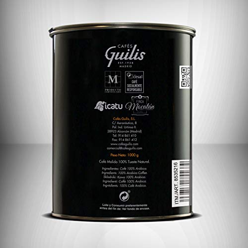 CAFES GUILIS DESDE 1928 AMANTES DEL CAFE 100% Arabica Gemahlener Kaffee - Intensive Espressomischung höchster Qualität… – Bild 6