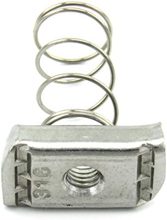 5/16-18X3/8 Thick, Regular Spring Nut, S/S (100 per box)