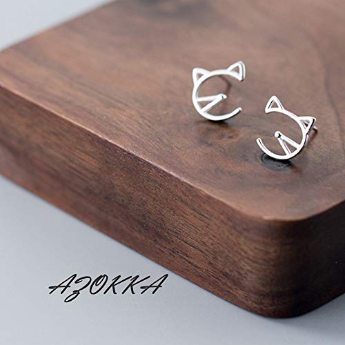 925 Siliver Cat Earrings Earrings Sterling Silver Stud Earrings for Women Gift