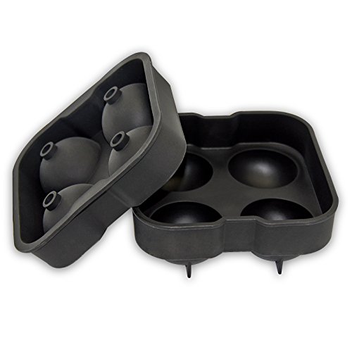 Skyice Ice Ball Mold - Food-grade Silicone Ice Mold Maker with 4*1.78 Inches Ice Balls