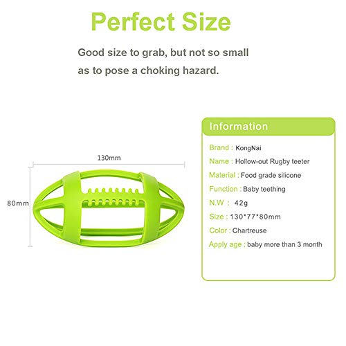 Baby Sensory Teething Toy Ball, BPA Free Football Sensory Toys for Toddler Infant Boys Girls Teething Relief - Thumbnail 4