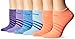 adidas Women's Superlite No Show Socks (6-Pair) -2020, Ray Blue/Icey Blue/Lucid Red/Sun Glow/Energy Ink B, Medium