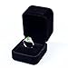 LILY TREACY Deluxe Black Velvet Ring Box Engagement,Weddings, Pocket Size, Easy Hide Away, Gift, Holidays
