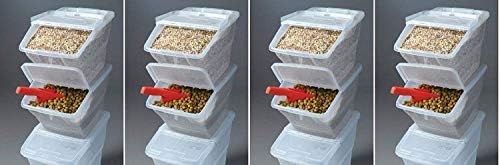 WTM CBCL-24 Stackable Bins with Hinged Lids, 24-Quart, (4 X Pack of 3)