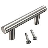 KINGSO Hollow Stainless Steel Kitchen Door Cabinet T Bar Handle Pull Knobs Hardware Set 4