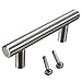 KINGSO Hollow Stainless Steel Kitchen Door Cabinet T Bar Handle Pull Knobs Hardware Set 4
