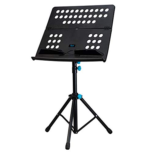 Guitto GSS-01 Music Stand Portable Music Stand for Music Sheet Folding Metal Stand Guitar Violin Music Book Holder for Instrumental Performance, With Carrying Bag