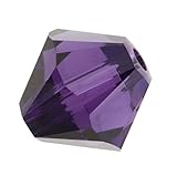 100pcs Genuine Preciosa Bicone Crystal Beads 4mm Purple Velvet Alternatives For Swarovski #5301/5328#preb427