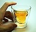 DownIT Skull Shot Glass, Thick Base, 1.5 Ounce, Double Wall, Clear Glass