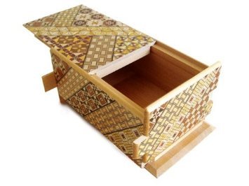 Yosegi Japanese Puzzle Box 5 sun - 27 steps