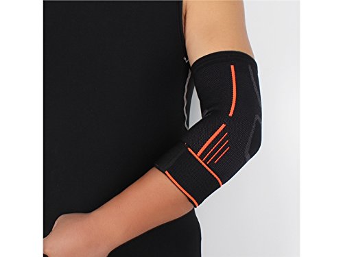 Huasen Sports Safe Guard Fitness Elbow Sleeve Elbow Compression Sleeve Adjustable Elbow Support for Men & Women Cycling Sports
