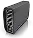 Multiple USB Charger 6 Port 60 Watt by i-xtm - Portable High Speed Charging Station; 3-1 Cable Included($6.97 value)
