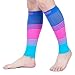 Doc Miller Compression Calf Sleeve for Men & Women, Medical Grade, 20-30mmHg Graduated Support for Running, Calf Tear, Shin Splints, Knee High, Calf Sleeves, Stripes Design, Medium Size,1 Pair