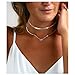 Shoopic Muti Layer Coin Choker Karma Necklace for Women Silver Tone
