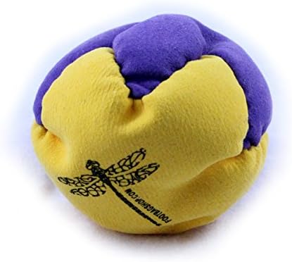 Dragonfly Footbags Yellow and Purple Nova 2 Panel (Hacky Sack)