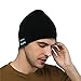 Shnmin Bluetooth Beanie Hat for Men Women Wireless Knit Music Cap Built-in Microphone Christmas Gift (Black)