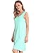 GYS Women's Sleepwear Solid color Sleeveless Nightshirt (L(8-10), Green)