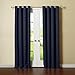 Best Home Fashion Thermal Insulated Blackout Curtains - Antique Bronze Grommet Top - Navy - 52
