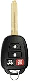 KeylessOption Keyless Entry Remote Control Blank Ignition Car Key Fob Replacement for HYQ12BDM