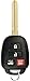 KeylessOption Keyless Entry Remote Control Blank Ignition Car Key Fob Replacement for HYQ12BDM