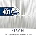 AprilAire 401 Replacement Furnace Filter for AprilAire 2400, Space-Gard 2400 Whole-House Air Purifiers - MERV 10, 16x25x6 Air Filter (Pack of 2)