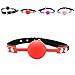 FasiCat Gag-Soft Silicone Ball-The Beginner Gifts for Bondage Restraints Set Red