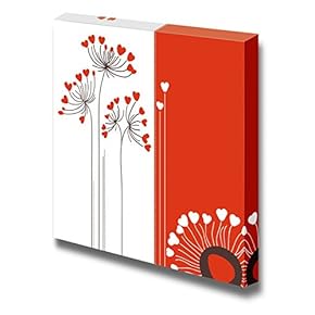 Canvas Prints Wall Art - Vector Flowers Love Card - 12" x 12"