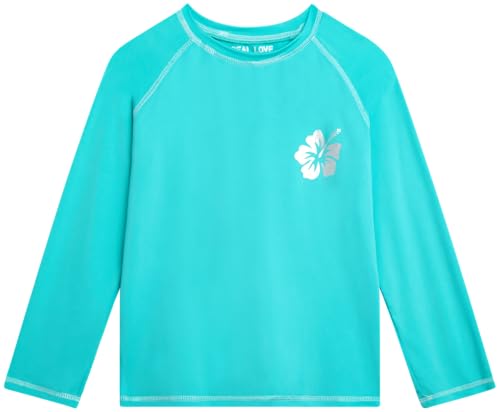 Real Love Girls Long Sleeve Rash Guard Swim Shirts Sun Protection (2-16) at Amazon