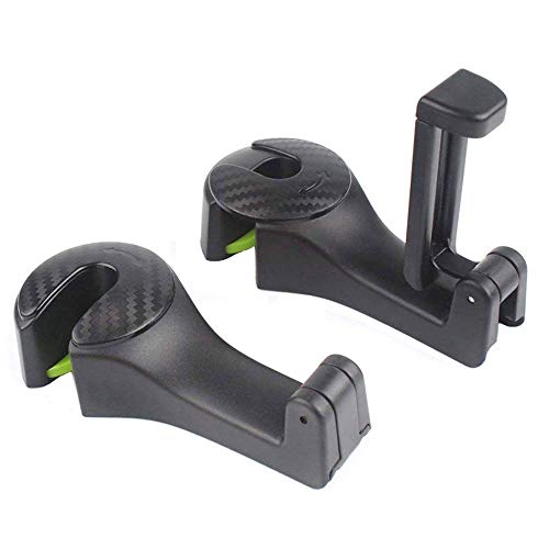 Car Backseat Hooks with Phone Holder,Universal Vehicle Car Headrest Hooks Hanger with Lock and Phone Stand for
