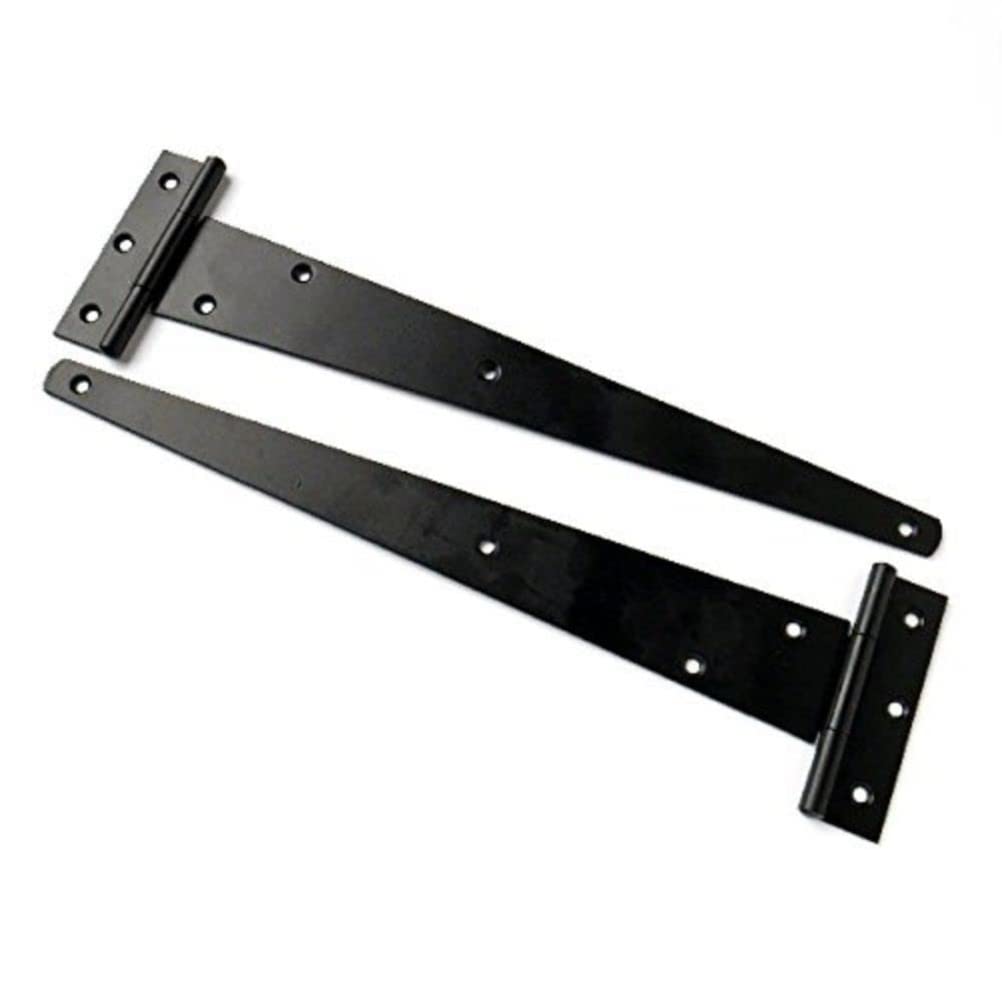 Merriway Light Duty Black Japanned Tee Hinge, BH04384, 250 mm (10 inch), Pack of 2 Piece