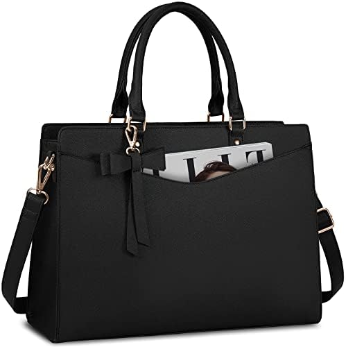 RAINSMORE Laptop Bag for Women Inch PU Leather Tote Bag