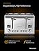 4-Slice Toaster, Willsence Stainless Steel Toaster 4 Slice Extra Wide Slots Bagel Toaster with 9 Bread Shade Settings, Bagel/Defrost/Cancel/Reheat Function, Removable Crumb Tray, 1800W, Silver