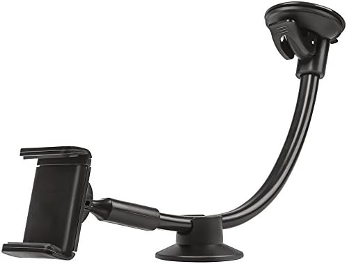 Kuelor Car Phone Mount, Universal Windshield Long Arm Car Phone Holder Cradle for iPhone X 8 Plus 7 7s 6 6s Plus 5s, Samsung Galaxy S8 S7 S6, Nexus, LG, HTC and All Smartphones 3.5"-6"