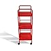 dar Living 3-Tier Cart, Red