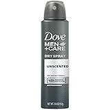 Dove Men+Care Dry Spray Antiperspirant Deodorant, Unscented 3.8 Ounce