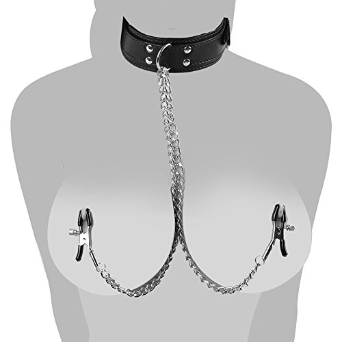 6 Fantasy+Leather+Nipple+Clamps+Bondage