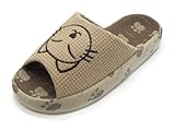 KNP260016S-Japanese Asian Comfortable Footbed and Thick Sole Arch House Slippers with Cat