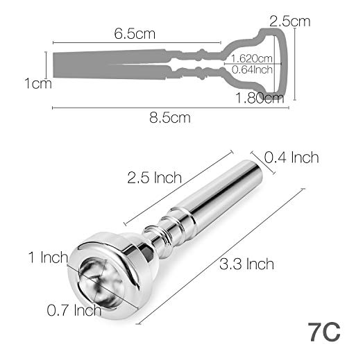 6 Eastar+Silver+Plated+Trumpet+Mouthpiece
