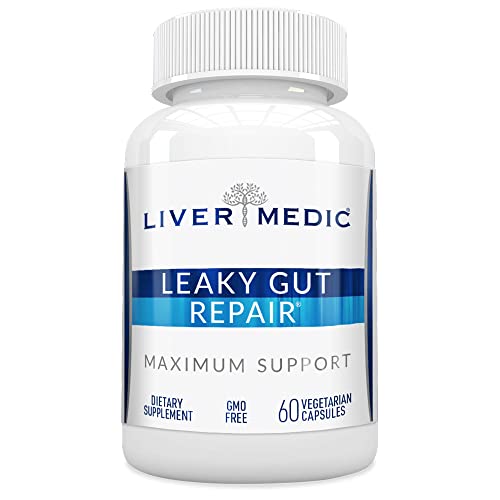 Liver Medic Leaky Gut Repair Glutamine Capsules w/Slippery Elm